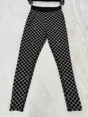 Louis Vuitton Rare Monogram Damier Leggings Black